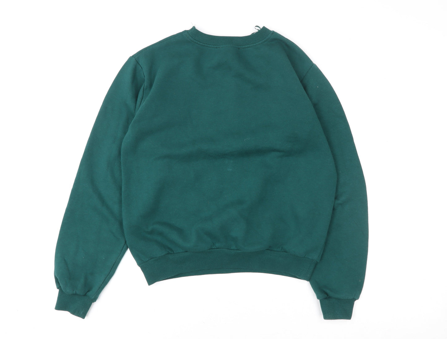 Selects Women Green Sport Club Crew Neck Pullover Sweatshirt Size S