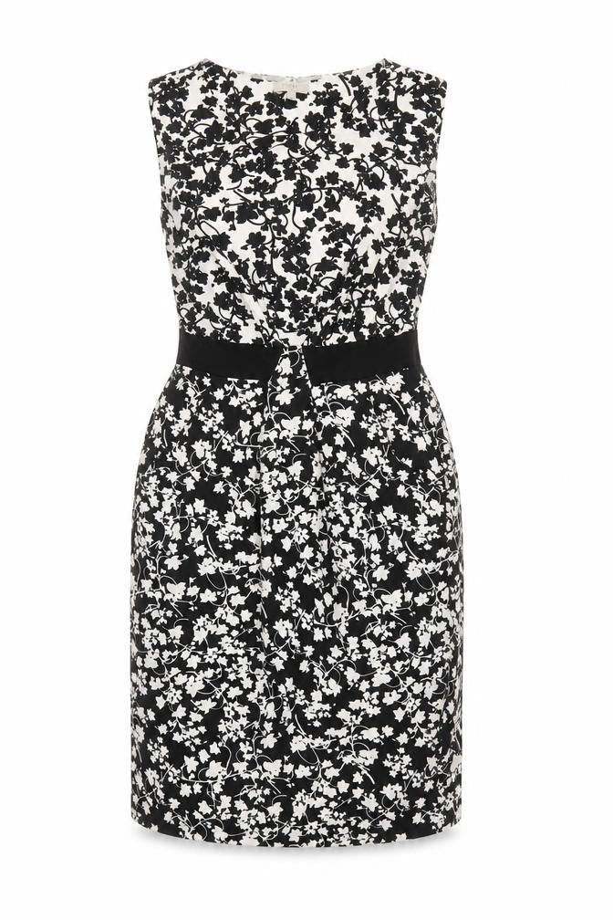 Hobbs Women’s Black Floral Sheath Dress Size 10 Sleeveless