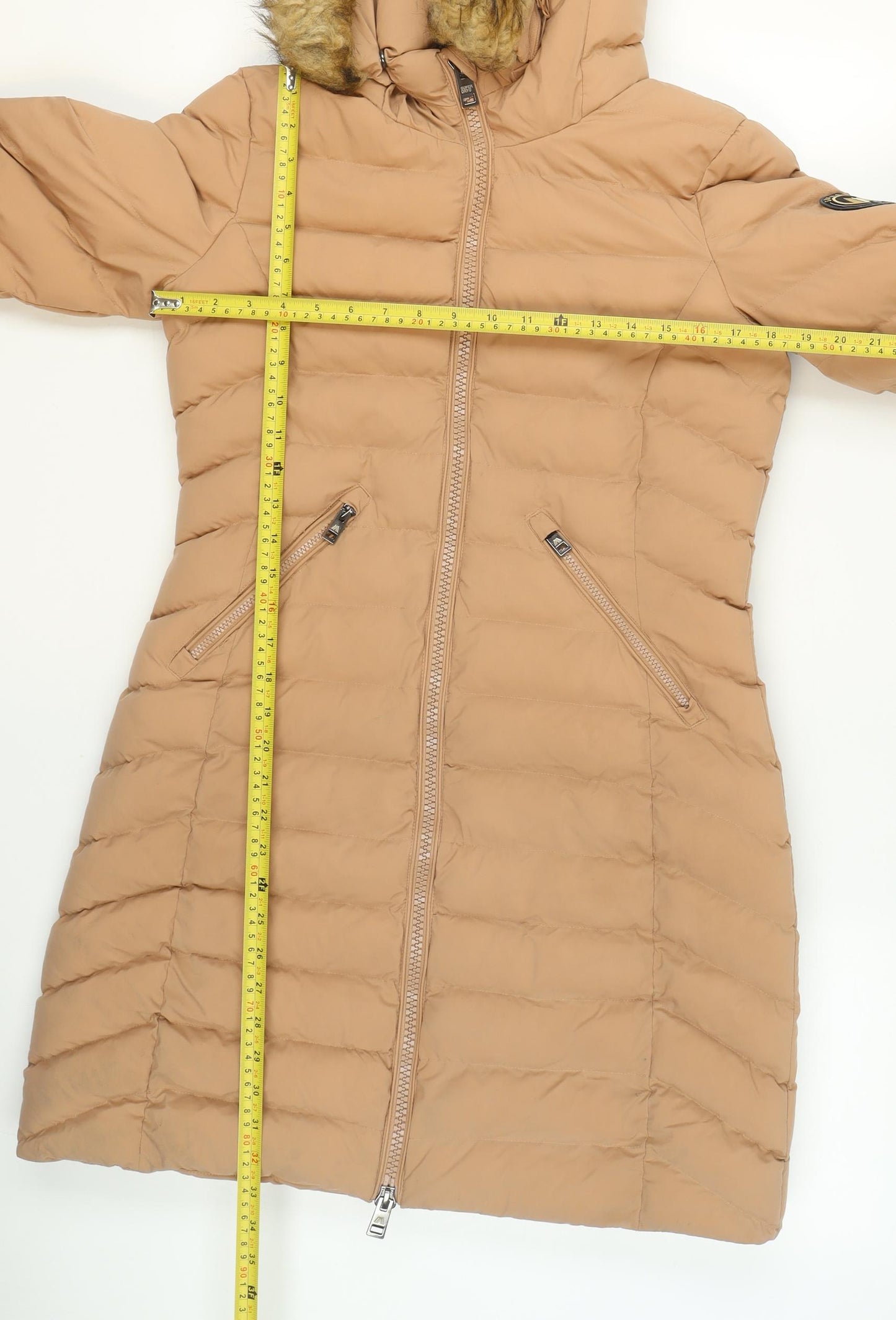 Womens UK Size 10 Regular Superdry Beige Polyester Coat