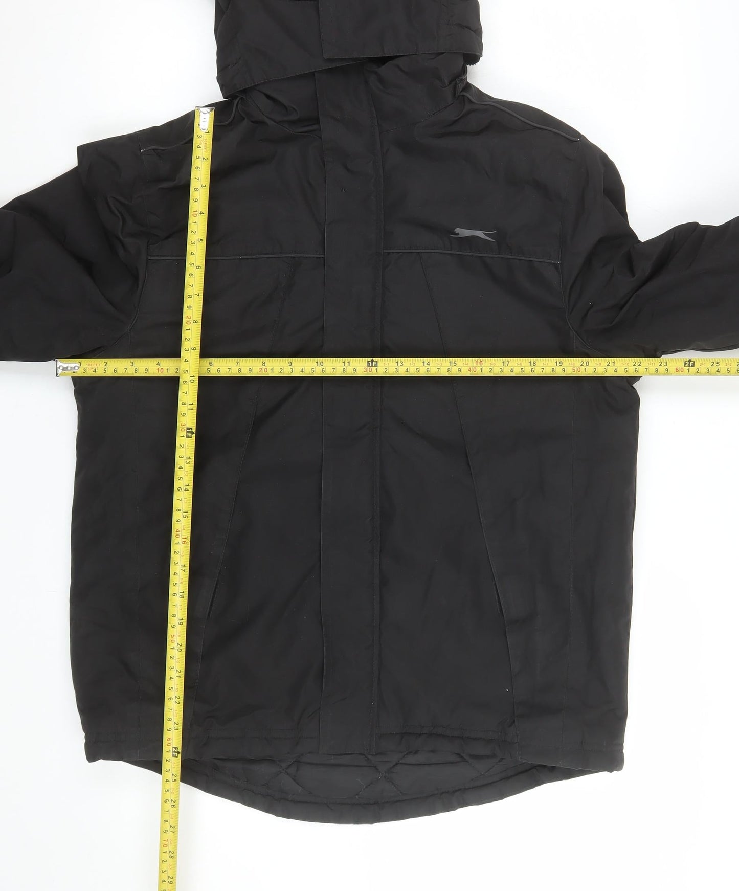 Slazenger Men's Black XS Hooded Parka Jacket Water Resistant