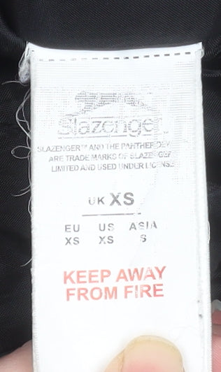 Slazenger Men's Black XS Hooded Parka Jacket Water Resistant