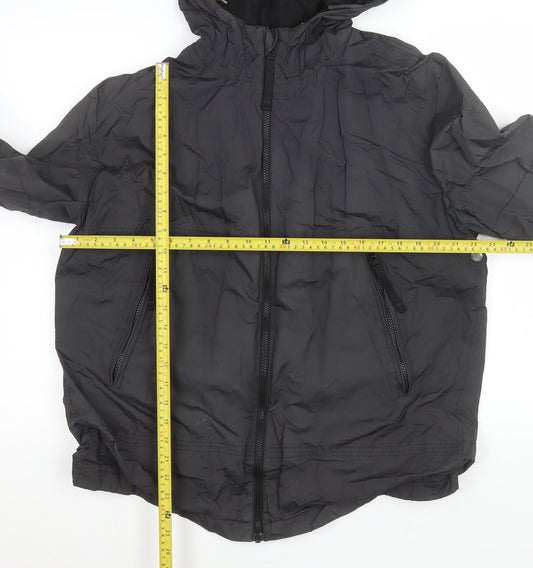 St. George by Duffer Black XL Women's Windbreaker Hooded Jacket