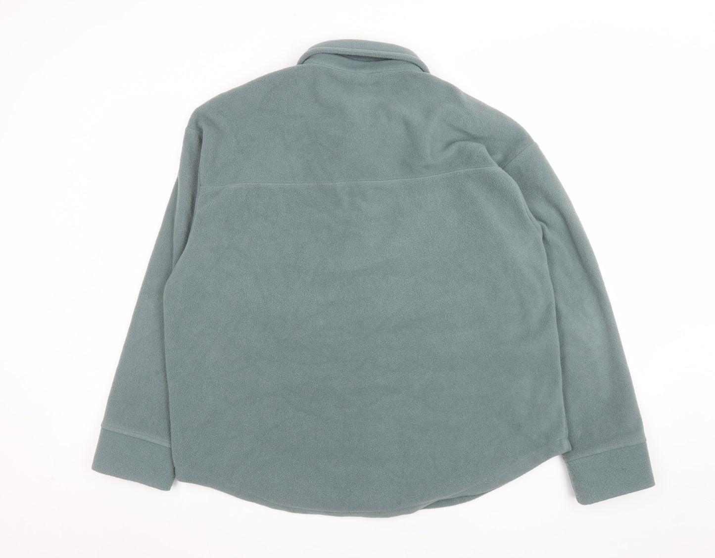 Urban Outfitters Men's Green Fleece Button Jacket Size M Regular Fit