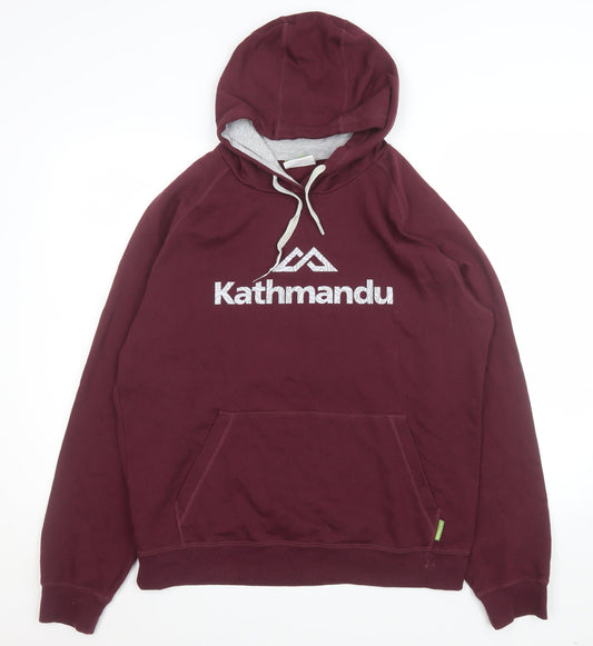 Womens UK L Regular Kathmandu Red Pullover Hoodie