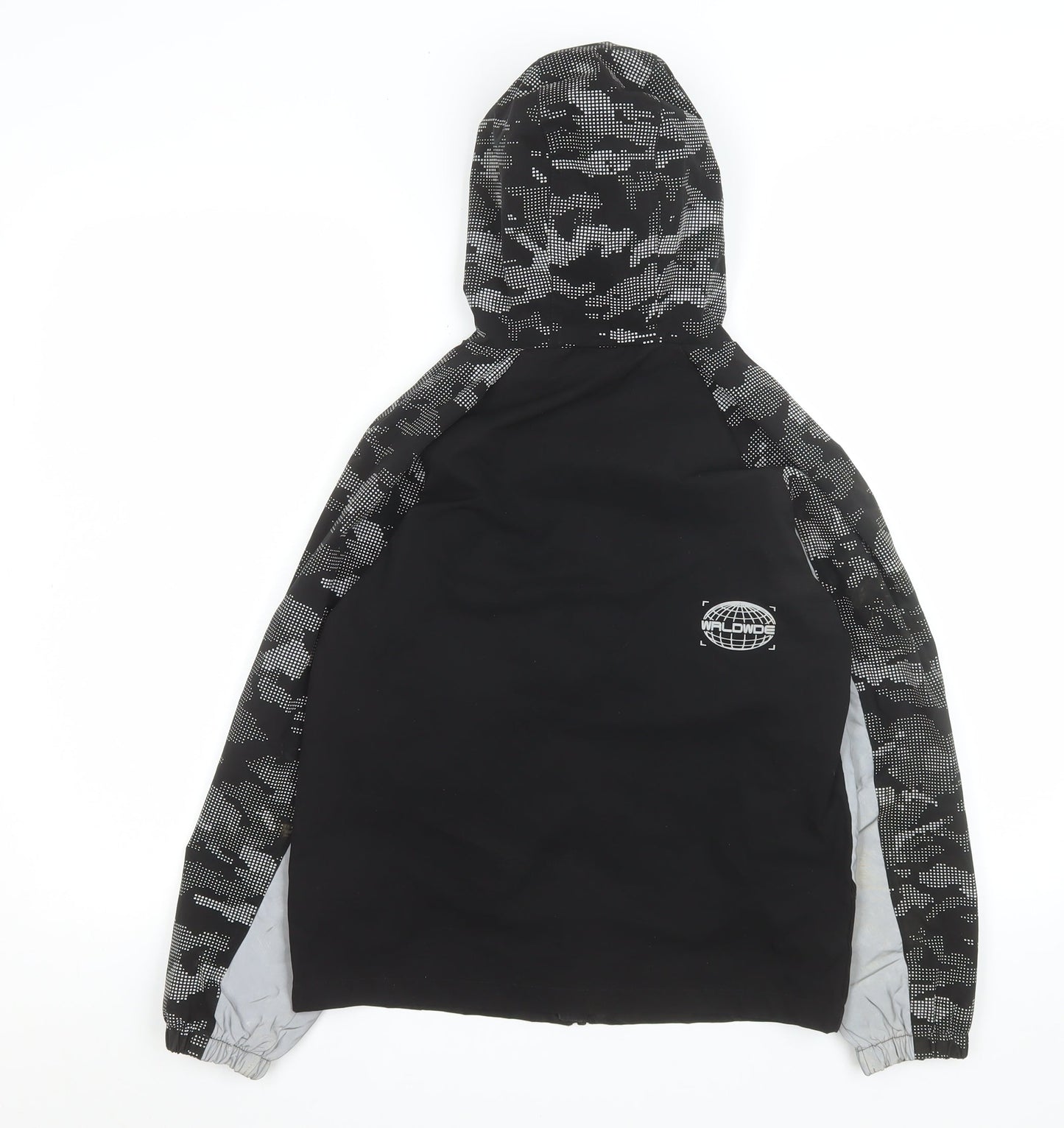 George Boys Black Camouflage Hooded Windbreaker Jacket 10-11 Years