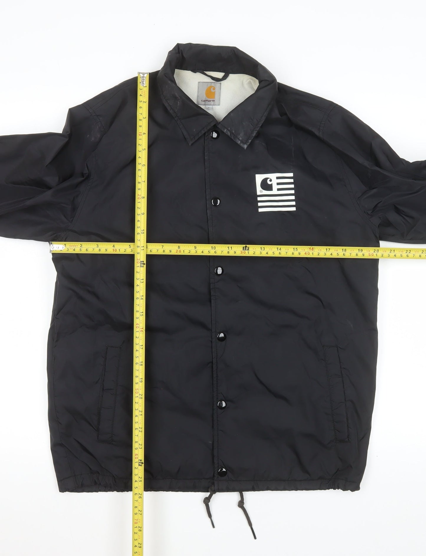 Womens UK Size S Regular Carhartt Black Nylon Jacket