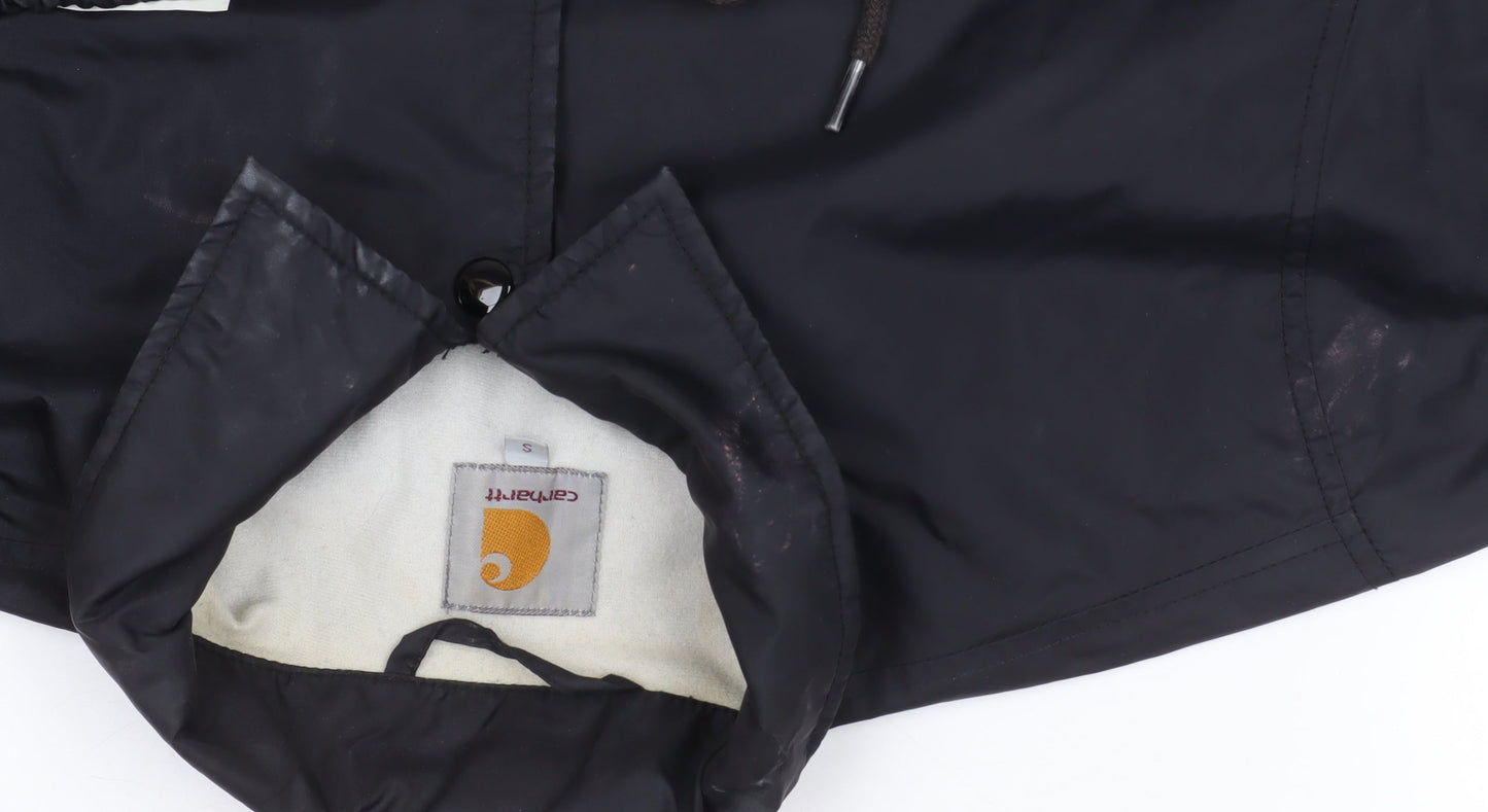 Womens UK Size S Regular Carhartt Black Nylon Jacket