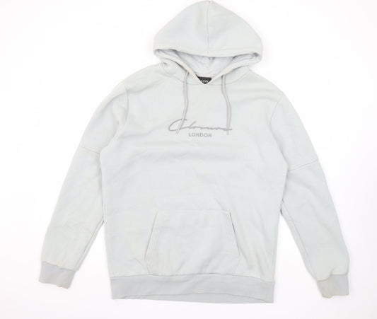 Closure London Men's Grey L Pullover Hoodie with Logo