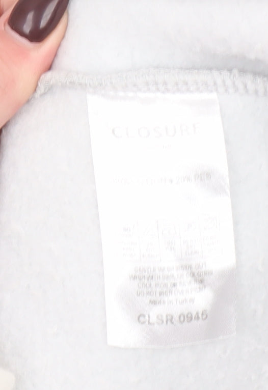 Closure London Men's Grey L Pullover Hoodie with Logo