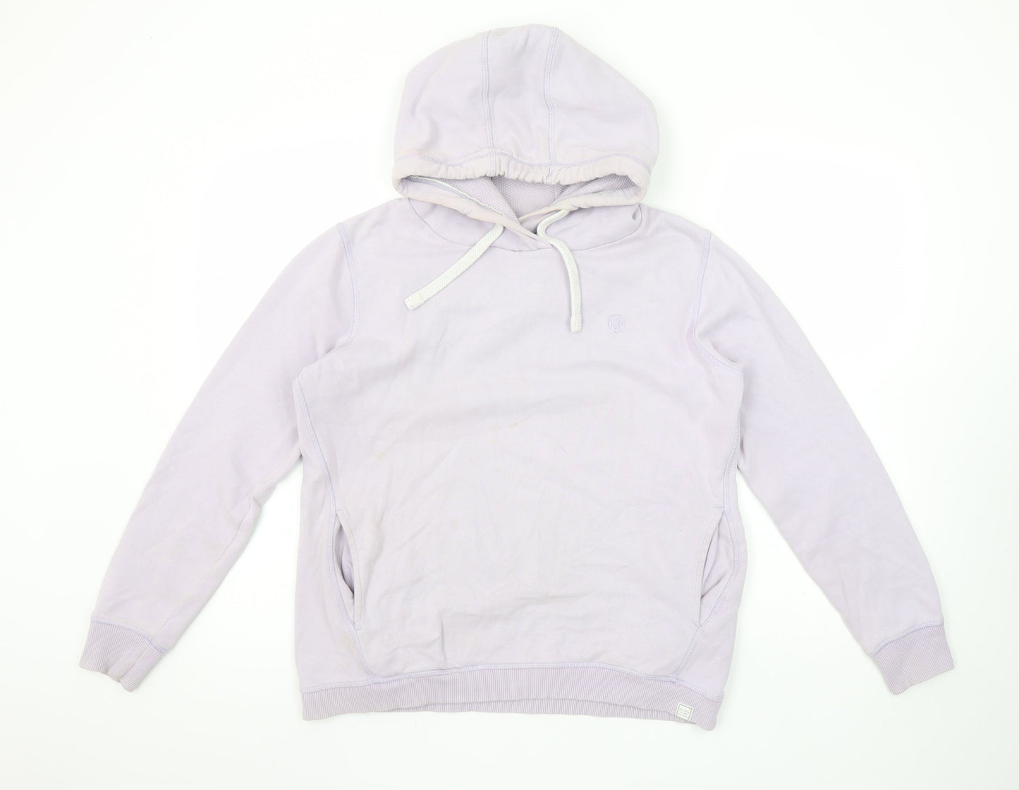 Womens UK S Regular FatFace Purple Pullover Hoodie