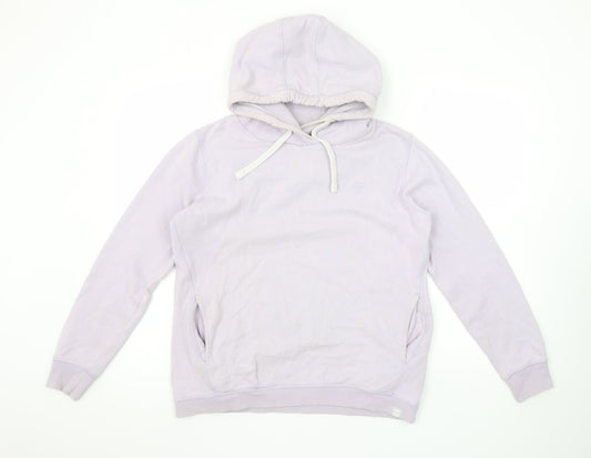 Womens UK S Regular FatFace Purple Pullover Hoodie