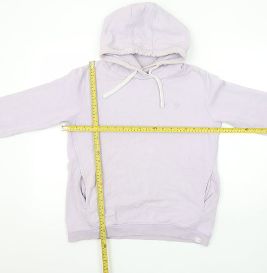 Womens UK S Regular FatFace Purple Pullover Hoodie