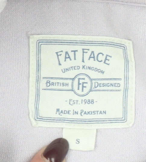 Womens UK S Regular FatFace Purple Pullover Hoodie