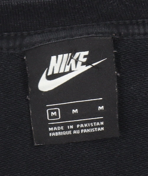 Womens UK M Regular Nike Black Pullover Sweatshirt