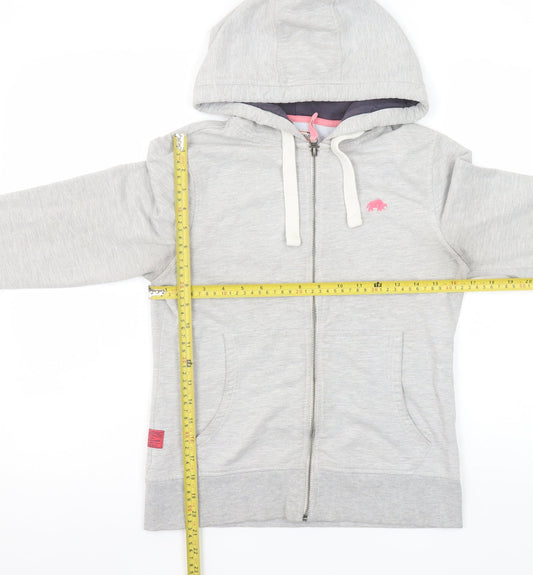 Raging Bull Women's Grey Full Zip Hoodie Size 10 Cotton Blend
