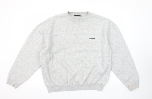 Donnay Women’s Grey Pullover Sweatshirt Medium Logo Casual Jumper