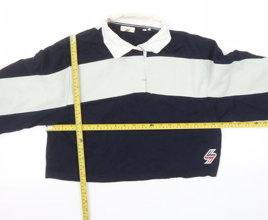 Womens UK 10 Regular Superdry Blue Pullover Sweatshirt