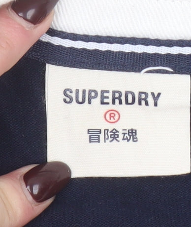 Womens UK 10 Regular Superdry Blue Pullover Sweatshirt