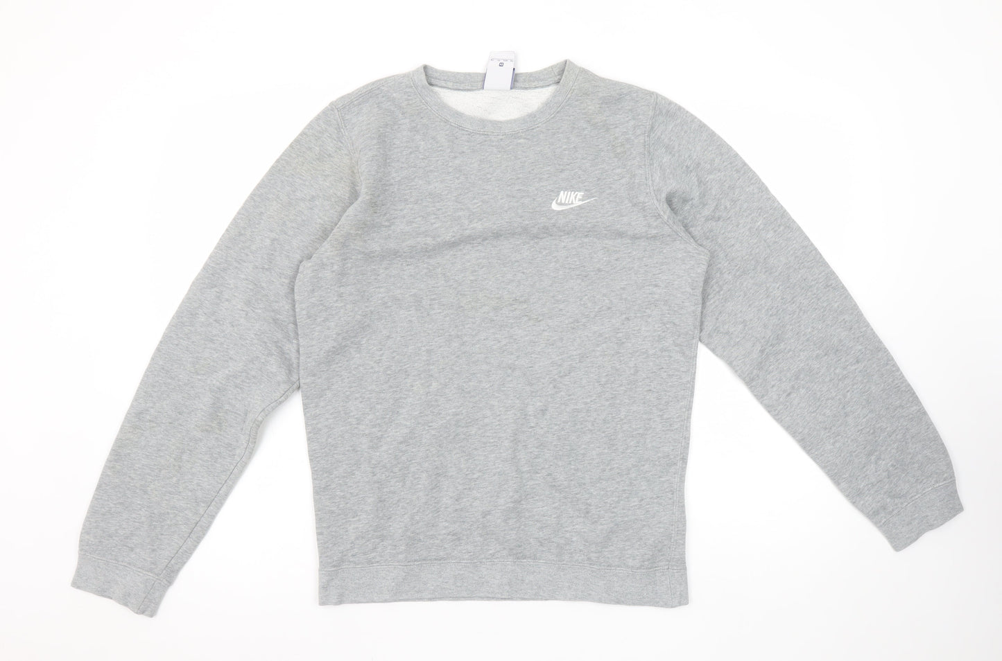 Womens UK XS Regular Nike Grey Pullover Sweatshirt