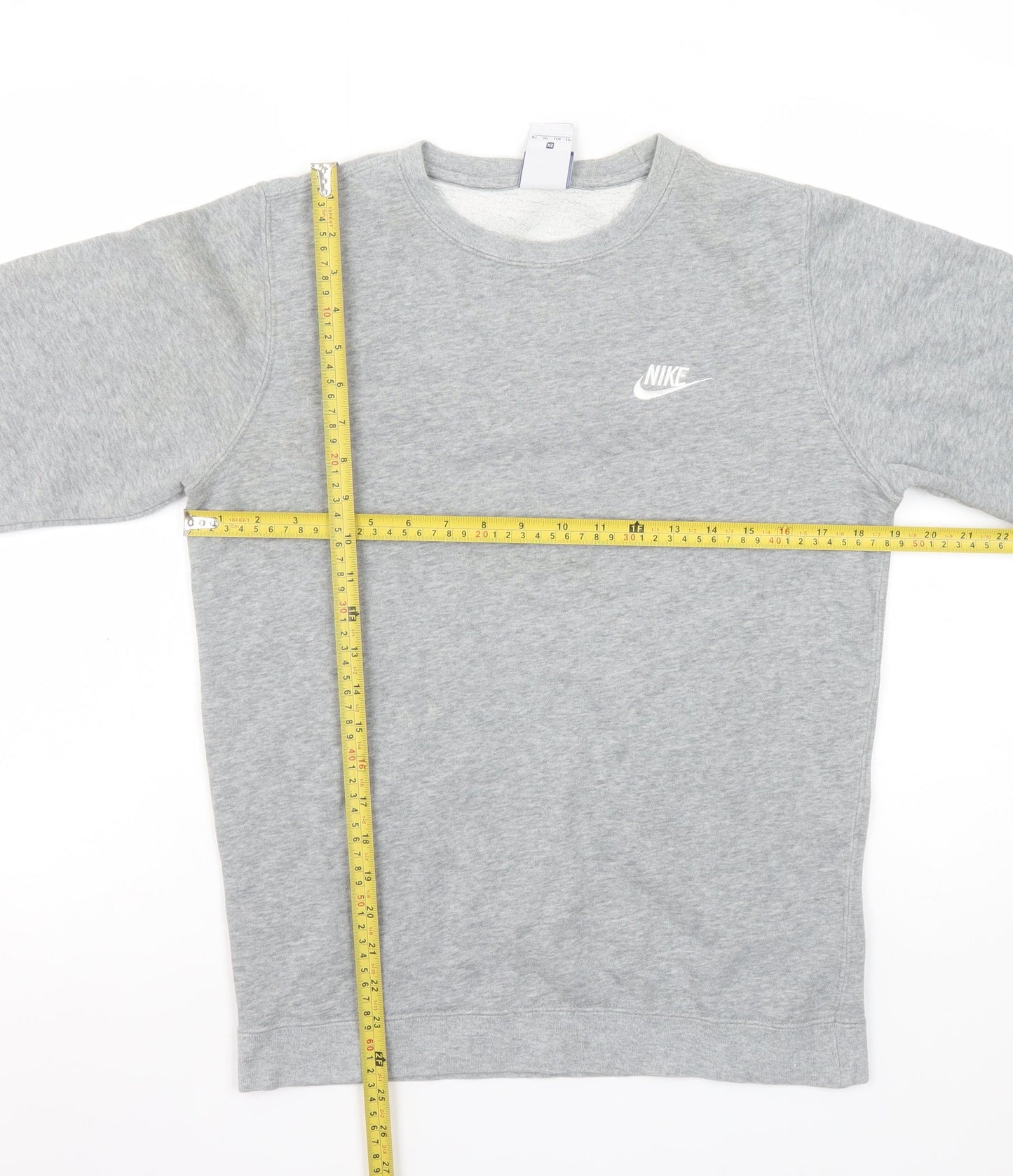 Womens UK XS Regular Nike Grey Pullover Sweatshirt