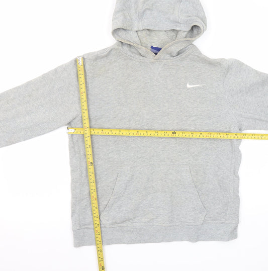 Nike Boys Grey Pullover Hoodie XL 13-15 Years Cotton Blend
