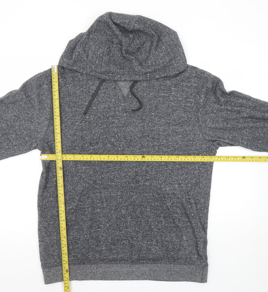 DC Men’s Grey Pullover Hoodie Medium Knit Cotton Blend