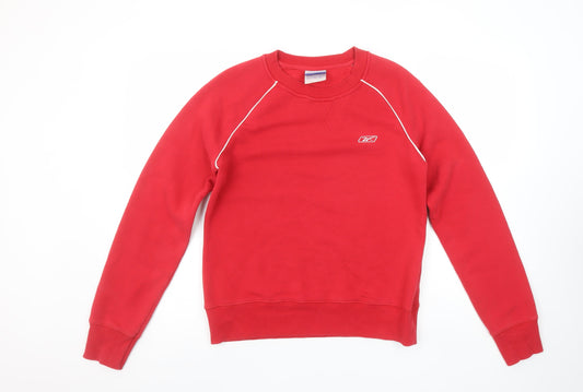 Womens UK S Classic Reebok Red Pullover Sweatshirt