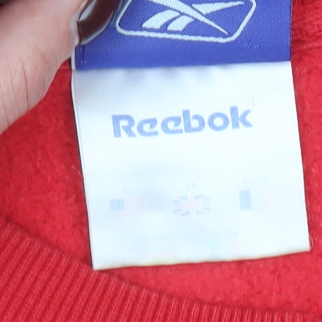 Womens UK S Classic Reebok Red Pullover Sweatshirt