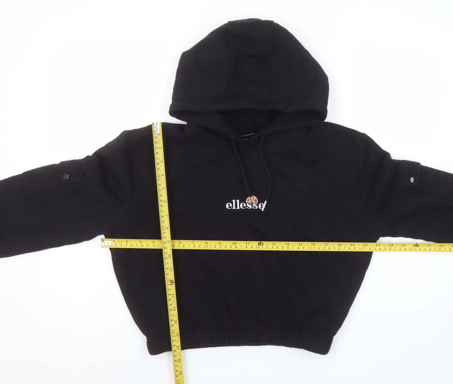 Womens UK 10 Regular ellesse Black Pullover Hoodie