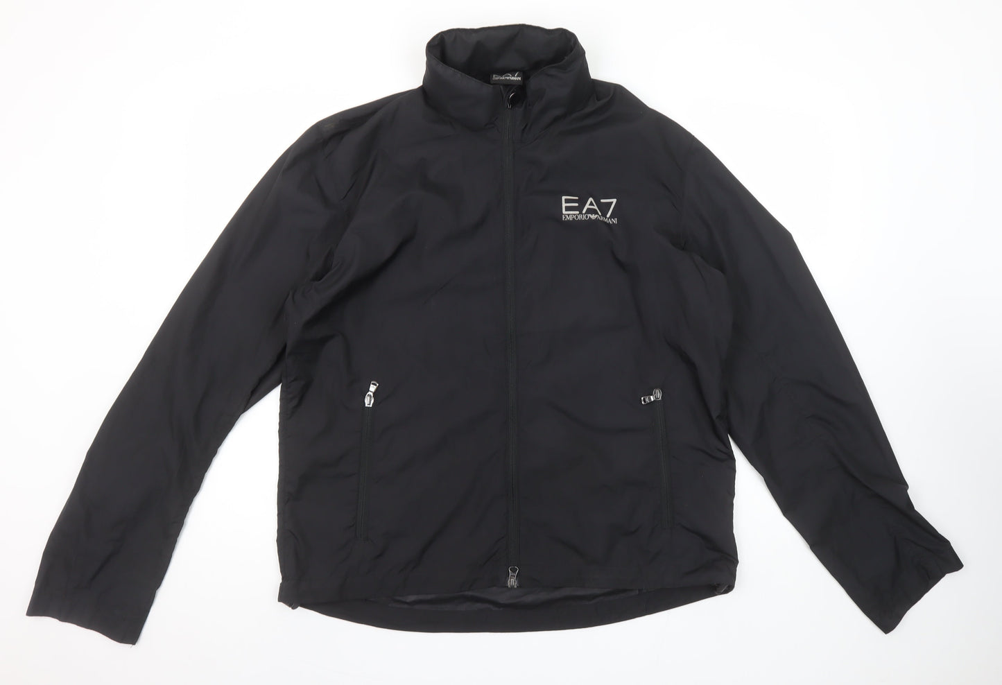 Emporio Armani EA7 Men's Black XL Polyester Full Zip Lightweight Jacket
