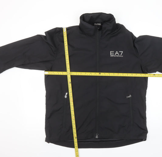 Emporio Armani EA7 Men's Black XL Polyester Full Zip Lightweight Jacket