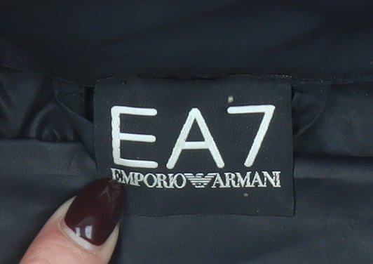 Emporio Armani EA7 Men's Black XL Polyester Full Zip Lightweight Jacket