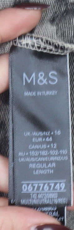 Marks and Spencer Women Beige Animal Print Bodycon Dress Size 16