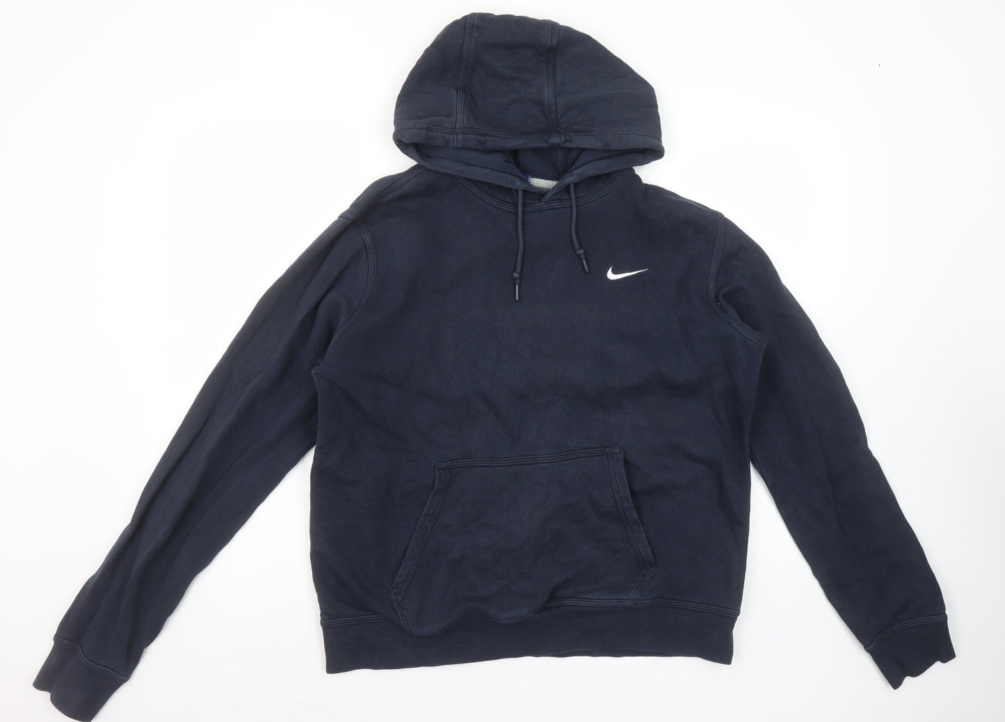 Mens UK L Regular Nike Blue Pullover Hoodie