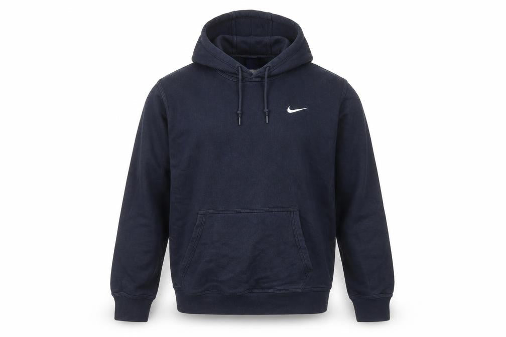 Mens UK L Regular Nike Blue Pullover Hoodie
