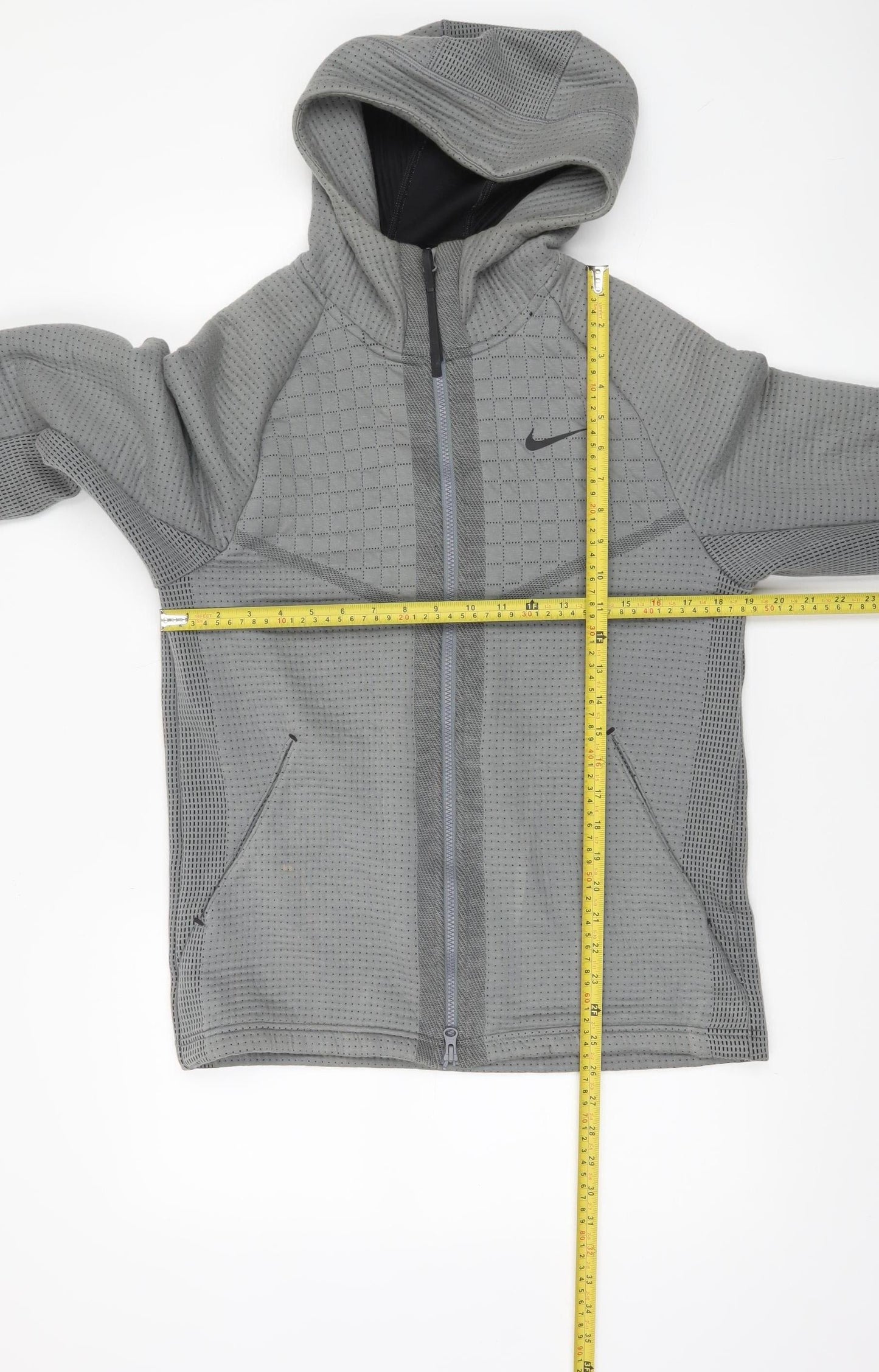Mens UK S Athletic Nike Grey Full Zip Hoodie