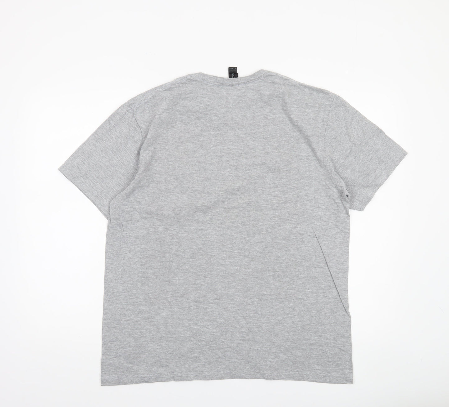 Gildan Men's Grey Graphic Motorcycle Retro Crew Neck T-Shirt Size L