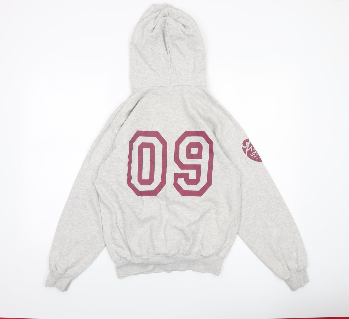 Fruit of the Loom Mens Grey S Pullover Hoodie Camden Team Graphic