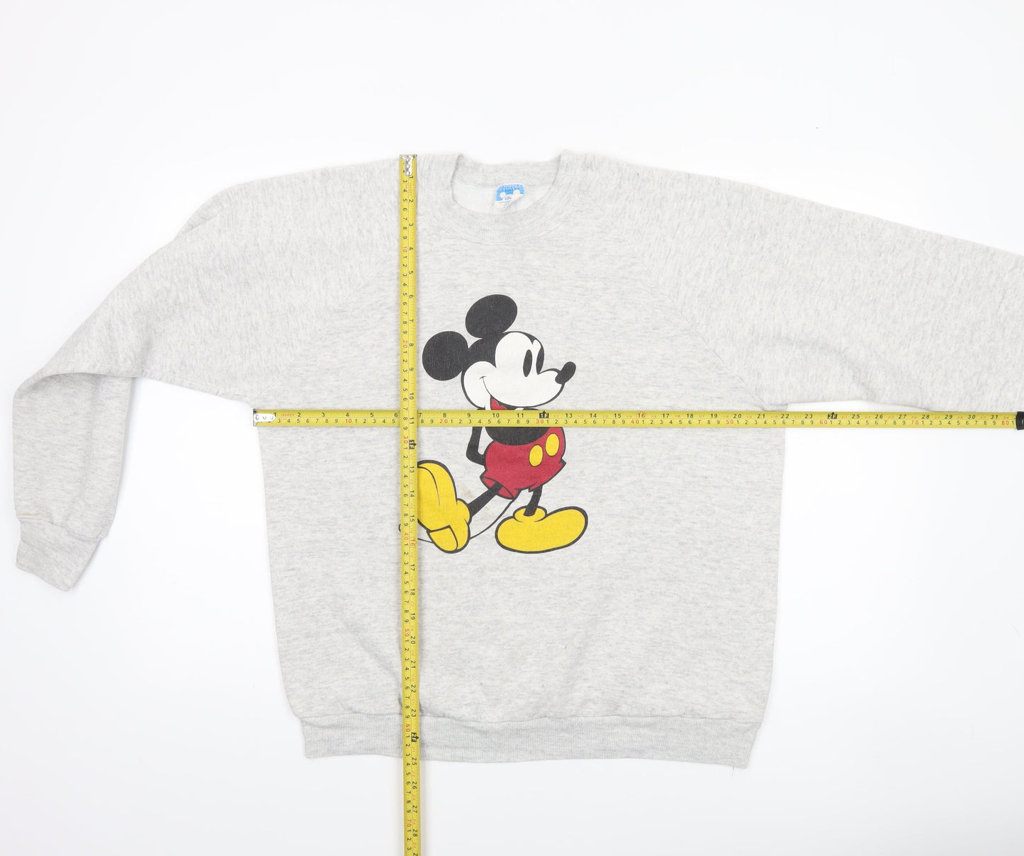 Disney Women Grey Mickey Mouse Pullover Sweatshirt XL Vintage Style