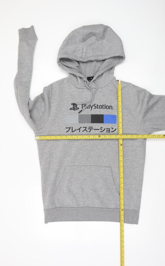 Difuzed Men’s Grey PlayStation Pullover Hoodie Medium Regular Fit