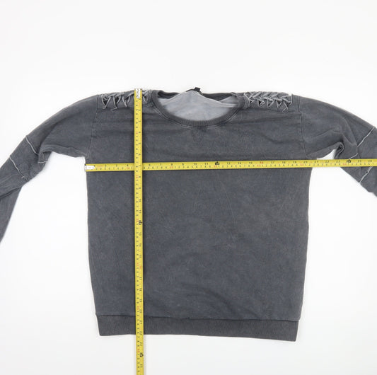 Mavi Womens Grey Crew Neck Pullover Sweatshirt Medium