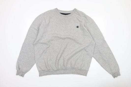 Mens UK XL Regular Champion Grey Pullover Sweatshirt