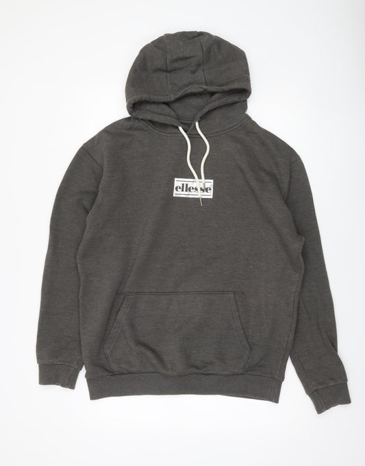Mens UK M Regular ellesse Grey Pullover Hoodie