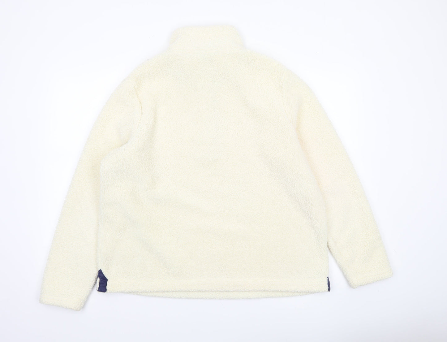 Arctic Storm Women Ivory Fleece Henley Sweatshirt L Warm Pullover