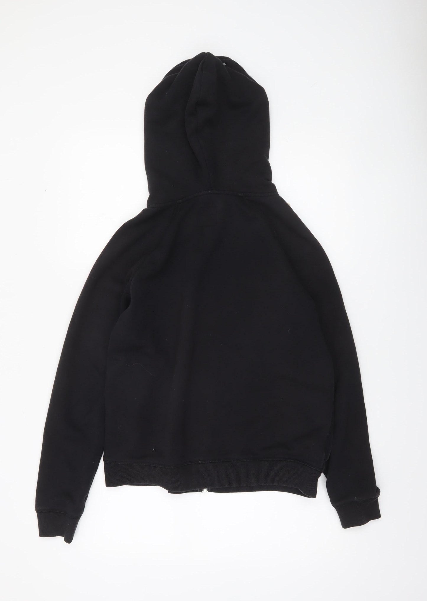 Jack Wills Women's Black Full Zip Hoodie Size 12 Cotton Blend