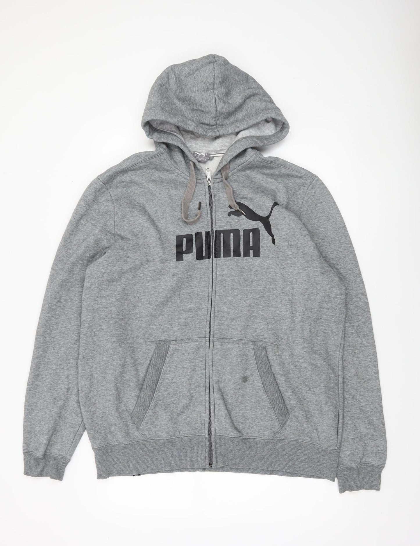 Mens UK XL Regular PUMA Grey Full Zip Hoodie