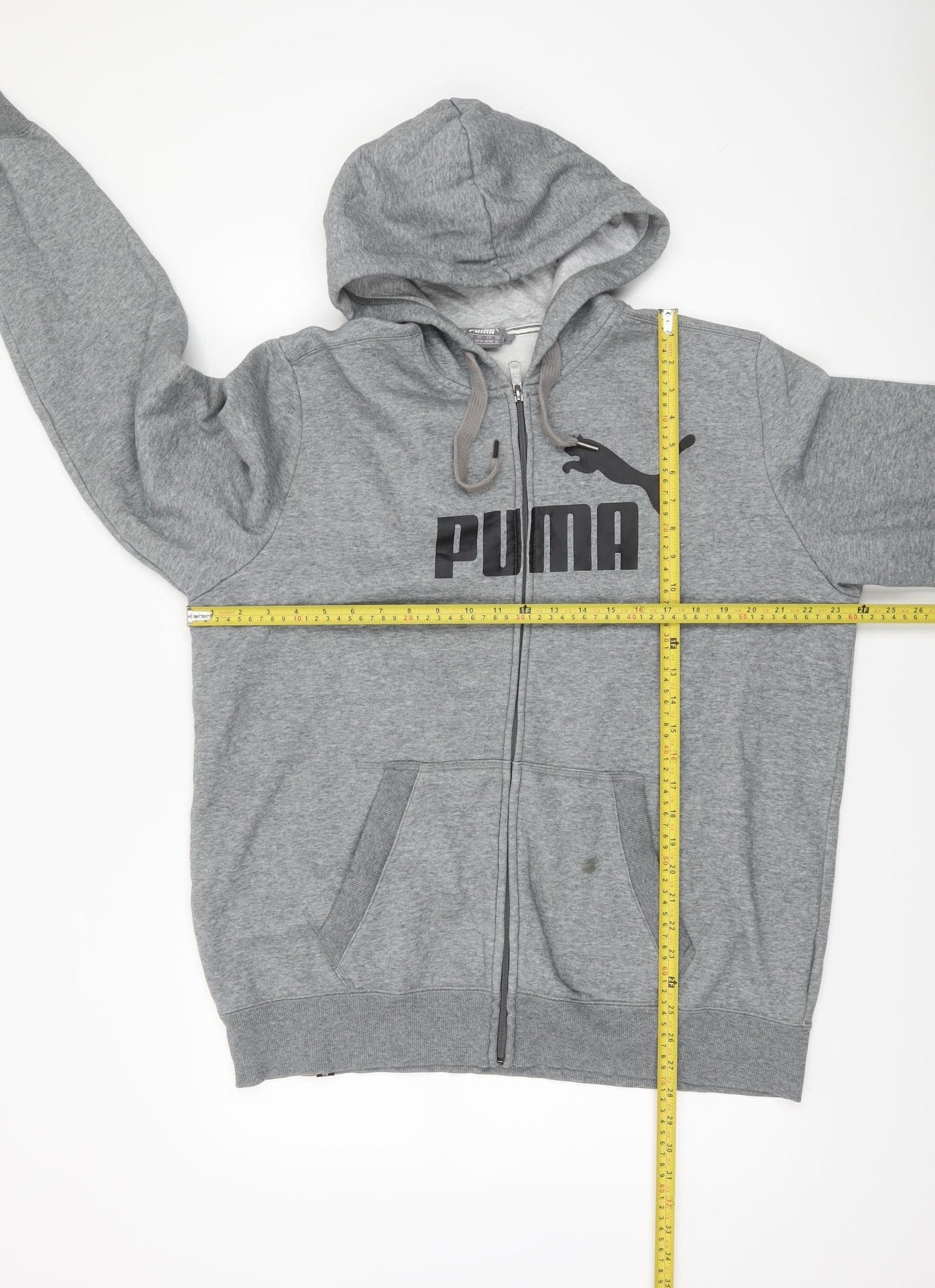Mens UK XL Regular PUMA Grey Full Zip Hoodie