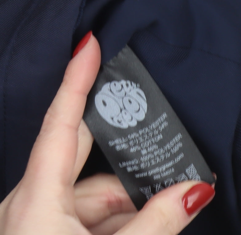 Pretty Green Men's Blue L Hooded Windbreaker Jacket