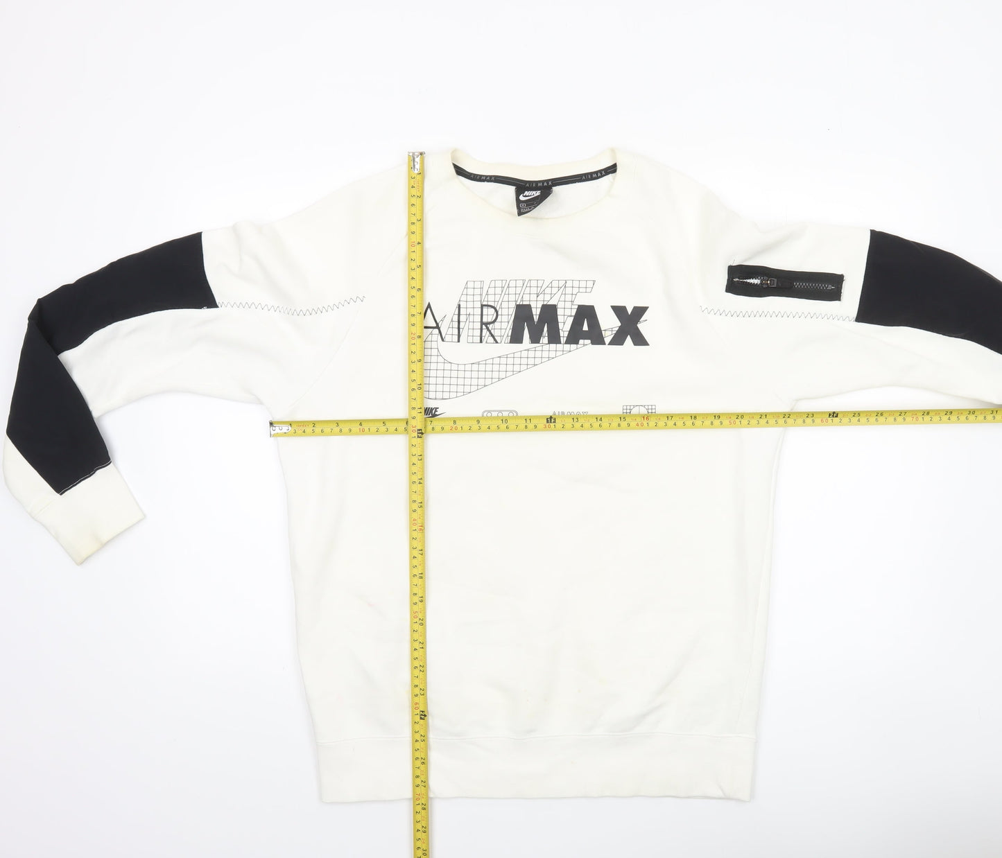 Mens UK M Regular Nike White Pullover Sweatshirt