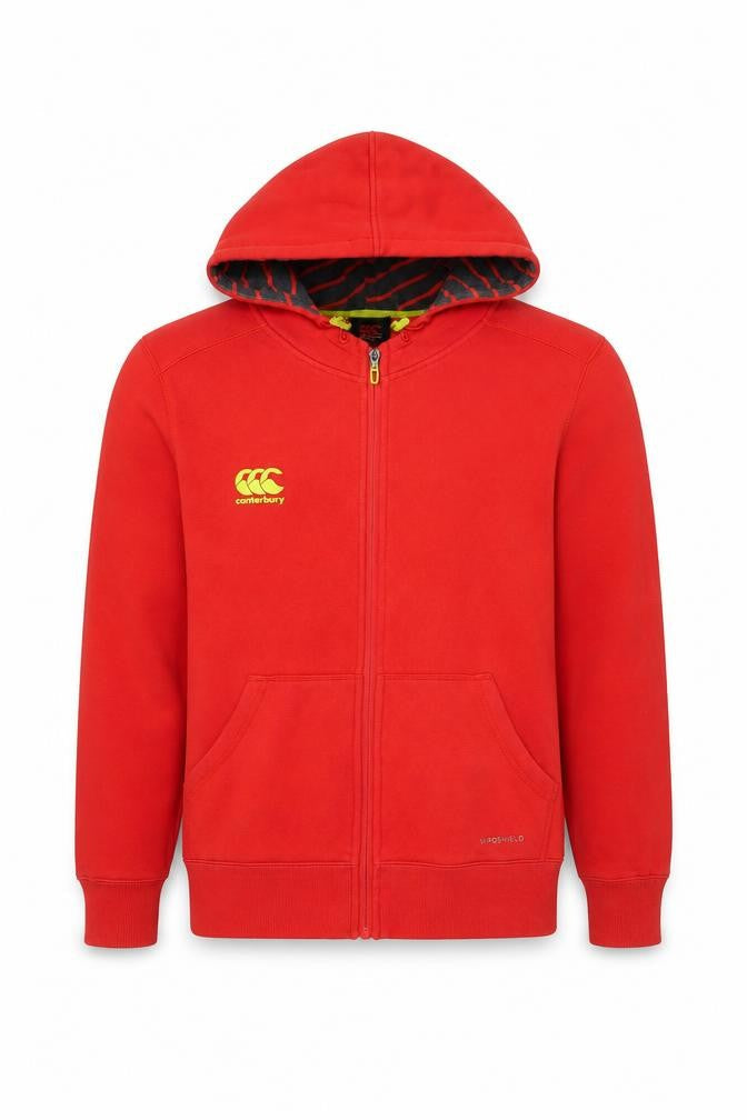 Canterbury Men's Red Full Zip Hoodie Size S Sports Fleece